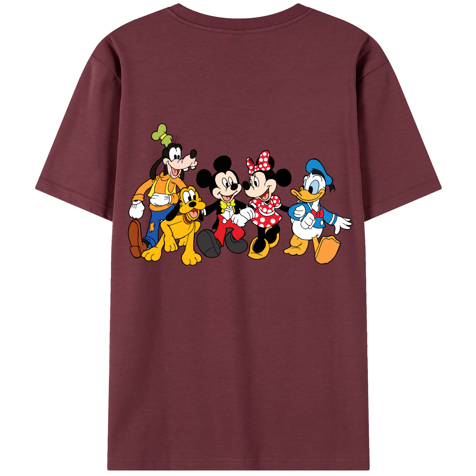 （画像用） ミッキーマウス Mickey Mouse 綿100％半袖Tシャツ（背面プリント）